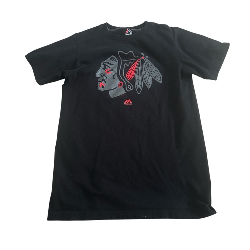 Majestic Blackhawks‎ Hockey Tee Shirt Womens Small